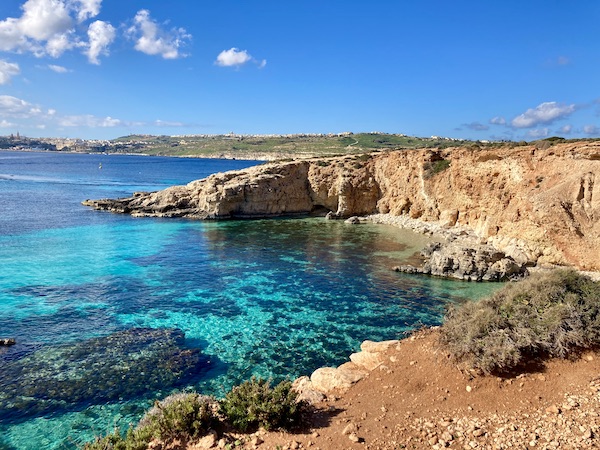 Blue Lagoon cove on Comino Island in Malta