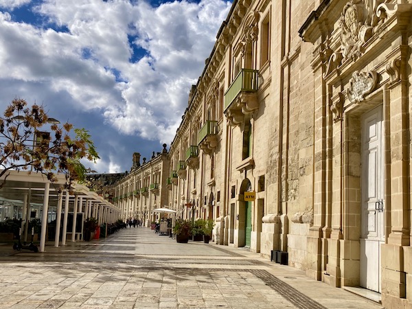 Restaurants in the old warehouse buildings at the Valletta Waterfront in Malta